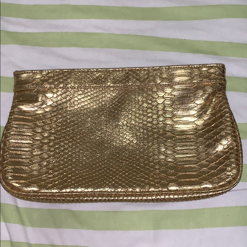 Gold Guess clutch